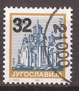 2004 3213C  12 1-2  JUGOSLAVIJA FREIMARKE KLOSTER AUFDRUCK 32 ND USED - Usati