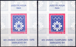 JUGOSLAVIA - OLYMPIC  SARAJEVO - DIFER. COLOR - **MNH - 1984 - Sin Dentar, Pruebas De Impresión Y Variedades