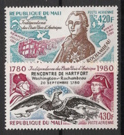 MALI - 1980 - Poste Aérienne PA N°Yv. 391 à 392 - Rochambeau / Washington - Neuf Luxe ** / MNH / Postfrisch - Mali (1959-...)