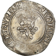 Monnaie, France, Charles VI, Florette, Tournai, TB+, Billon, Duplessy:387A - 1380-1422 Carlos VI El Bien Amado