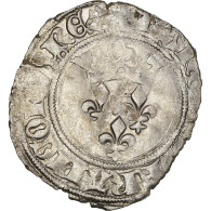 Monnaie, France, Charles VI, Florette, Tournai, TB+, Billon, Duplessy:387A - 1380-1422 Carlos VI El Bien Amado