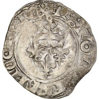 Monnaie, France, Charles VI, Florette, Paris, TB+, Billon, Duplessy:387A - 1380-1422 Carlos VI El Bien Amado