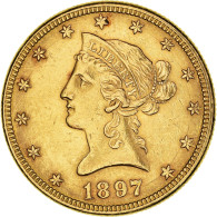 Monnaie, États-Unis, Coronet Head, $10, Eagle, 1897, U.S. Mint, Philadelphie - 10$ - Eagles - 1866-1907: Coronet Head (Tête Couronnée)