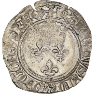 Monnaie, France, Charles VI, Florette, Tournai, TTB, Billon, Duplessy:387A - 1380-1422 Carlos VI El Bien Amado