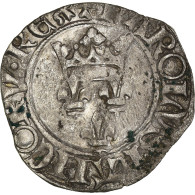 Monnaie, France, Charles VI, Florette, Rouen, TTB, Billon, Duplessy:387A - 1380-1422 Carlos VI El Bien Amado