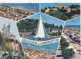 CARTOLINA  CUPRAMARITTIMA,ASCOLI PICENO,MARCHE,SOUVENIR,SPIAGGIA,BARCHE A VELA,MARE,BELLA ITALIA,ESTATE,VIAGGIATA 1975 - Ascoli Piceno