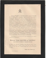 (53) MAYENNE, LAVAL , Mr VICTOR   GAULTIER DE VAUCENAY ,ancien Député De La Mayenne à L' Assemblée Nationale , Décès 189 - Overlijden