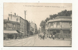 Cp ,92 , VILLENEUVE LA GARENNE, Avenue De GENNEVILLIERS , Commerces ,bar ,tabac , Café , Hotel, Restaurant , écrite 1917 - Villeneuve La Garenne