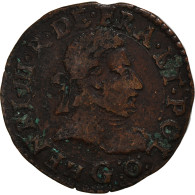 Monnaie, France, Henri III, Double Tournois, 1580, Poitiers, TB+, Cuivre - 1574-1589 Hendrik III