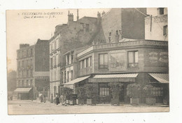 Cp ,92 , VILLENEUVE LA GARENNE, Quai D'ASNIERES , Restaurant A LA BELLE GABRIELLE , écrite 1920 - Villeneuve La Garenne