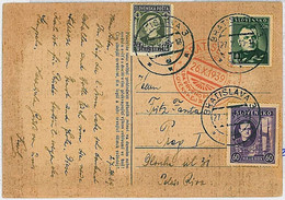 29650 - SLOVAKIA - POSTAL HISTORY: Postcard With Interesting POSTMARK 1939 - Cartas & Documentos