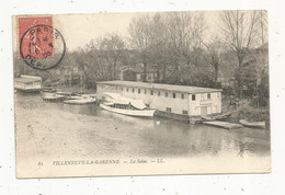 Cp ,92 , VILLENEUVE LA GARENNE, La SEINE, Péniches, Voyagée 1906 - Villeneuve La Garenne