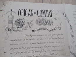 Pub Publicité XIXème Illustrée Oigan Du Combat Liqueur Médecine Blachère Avignon 1878 En L'état - Advertising