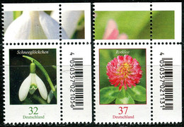 BRD - Mi 3655 / 3656 ◱ ✶✶ # (B) - 32-37c Blumen Schneeglöckchen Rotklee ,  Ausg.: 03.01.2022 - Nuevos