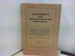 Zeitschrift Für Philosophische Forschung Band 1 Heft 2 + 3 - Filosofía