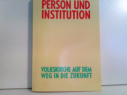 Person Und Institution. - Sonstige & Ohne Zuordnung