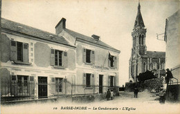 Basse Indre * Rue Et La Gendarmerie Nationale * Vue Sur L'église - Basse-Indre