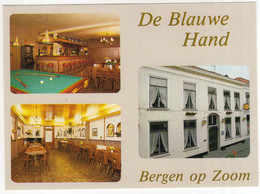 Bergen Op Zoom - 'De Blauwe Hand', Blauwe Handstraat 32 - (Noord-Brabant, Nederland) - BILJART / BILIARD - Reclamekaart - Bergen Op Zoom