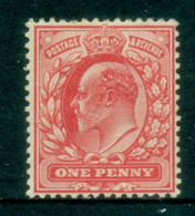 GB 1902-11 KEVII Portrait 1d Scarlet MLH - Nuovi