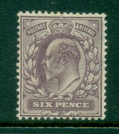 GB 1902-11 KEVII Portrait 6d Pale Dull Voilet MLH - Ungebraucht