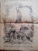 Journal La Lanterne VIVE LA FRANCE VIVE LA RUSSIE Hymne Impérial Russe / Marseillaise 1891 - Partitions Musicales Anciennes