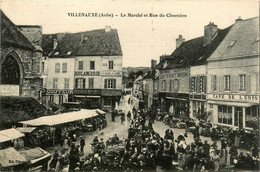 Villenauxe * Le Marché Et Rue Du Cimetière * Coiffeur * Le Café De L'union * Boulangerie - Autres & Non Classés