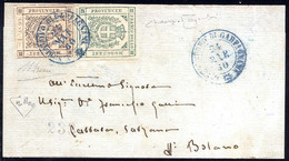 Cover 1860, Splendida Letter Da Castelnuovo Di Garfagnana In Azzurro (Punti R1) Del 24.3 Per Carrara, Affrancata Per 20  - Modena