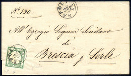 Cover 1862, Lettera Da Napoli Il 15.7. Affrancata Con ½ Tornese Verde Scuro Delle Province Napoletane, Firmato ED, Sass. - Naples