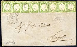 Cover "Santa Eufemia", Lettera Del 19.9.62 Per Napoli Affrancata Con 8 Valori Del ½ T. Verde Giallo Delle Province Napol - Naples