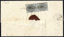 Cover 1859, Lettera Del 9.8.1859 Da Codigoro A Ferrara In Porto Assegnato "1" Baj., Affrancata Al Verso Con Pontificio 1 - Papal States