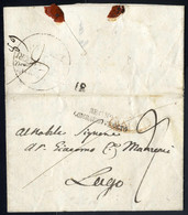 Cover 1836, "Disinfettata", Lettera Da Badia 25.10.1836 Affrancata Fino Al Confine Per Lugo, Annullo "REGNO / LOMBARDO V - Lombardy-Venetia