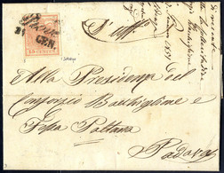 Cover 1850, 15 Cent. Rosa. Secondo Tipo Su Lettera Da Piove (Sass. 5 - ANK 3HII) - Lombardy-Venetia