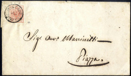 Cover "CAPRINO BERGAMASCO 10.5.", Annullo C1 Su 15 Cent., Carta A Macchina, Su Lettera Per Piazza, Firm. Gazzi (Sass. 20 - Lombardy-Venetia