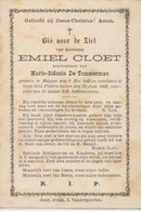 Devotie Devotion Overlijden - Emiel Cloet Echtg. Marie De Temmerman - Huise 1842 - Gent St-Pieters-Buiten 1902 - Overlijden