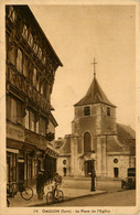 Gaillon * La Place De L'église Du Village * Coiffeur * Café De La Paix - Sonstige & Ohne Zuordnung