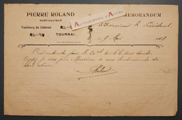 Pierre ROLAND Horticulteur à TOURNAI (Belgique) - 1928 - Memorandum - Agricoltura