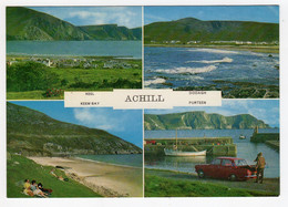 CPSM Multivues Islan Achill Mayon Irlande Ireland Kell Dooagh Keem Bay Purteen éditeur Cardall Dublin - Mayo