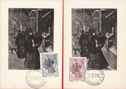 97 Poland - Stamp Day 1962 - A Woman With A Letter At The Mailbox - 2 Maximum Cards - Tarjetas Máxima