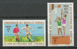 Nlle Hébrides 1971 N° 308/309 ** Neufs MNH Superbes C 3.50 € Sports Football Basket Jeux Pacifique Sud Games - Nuevos