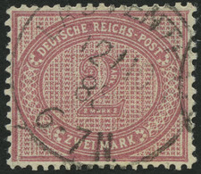 Dt. Reich 37b O, 1880, 2 M. Lilapurpur, Normale Zähnung, Pracht, Gepr. Zenker, Mi. 60.- - Used Stamps