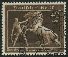 Dt. Reich 699 O, 1939, 42 Pf. Braunes Band, Pracht, Mi. 32.- - Used Stamps
