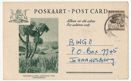 RSA - Carte Postale (entier) 1 1/2d National Park - Oblitérée - Sonstige & Ohne Zuordnung