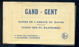 BELGIQUE GAND GENT Carnet  De 12 (sur 14) CPA Ruines De L'Abbaye St Saint Bavon - Puinen Der St Baafsabdij - Gent