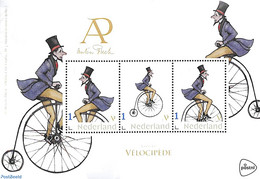 Netherlands - Personal Stamps TNT/PNL 2021 Anton Pieck, Velocipede S/s, Mint NH, Sport - Cycling - Art - Paintings - Cycling