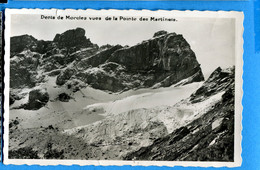 J021, Dents De Morcles Vues De La Pointe Des Martinets, Pli, Circulée 1945 Sous Enveloppe - Morcles