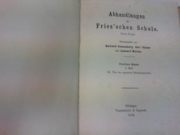 ABHANDLUNGEN DER FRIES'SCHEN SCHULE. Neue Folge Zweiter Band  Heft 4 Sogenannte Erkenntisproblem - Philosophie