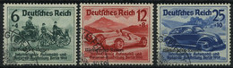 Dt. Reich 695-97 O, 1939, Nürburgring-Rennen, Prachtsatz, Mi. 100.- - Used Stamps