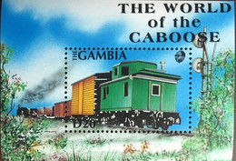 Gambia 1991 Caboose Locomotives Minisheet MNH - Gambia (1965-...)