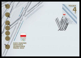 Poland 2022 / XXIV Olympic Winter Games Beijing 2022, Sport, Athletes, Ski, Polish Flag / FDC New!!! - Invierno 2022 : Pekín