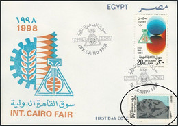 Egypt 1998 First Day Cover - FDC CAIRO INTERNATIONAL FAIR PLUS EXTRA Airmail / Air Mail STAMP ! - Briefe U. Dokumente